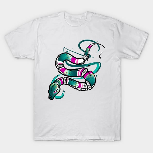 snake T-Shirt by i want money